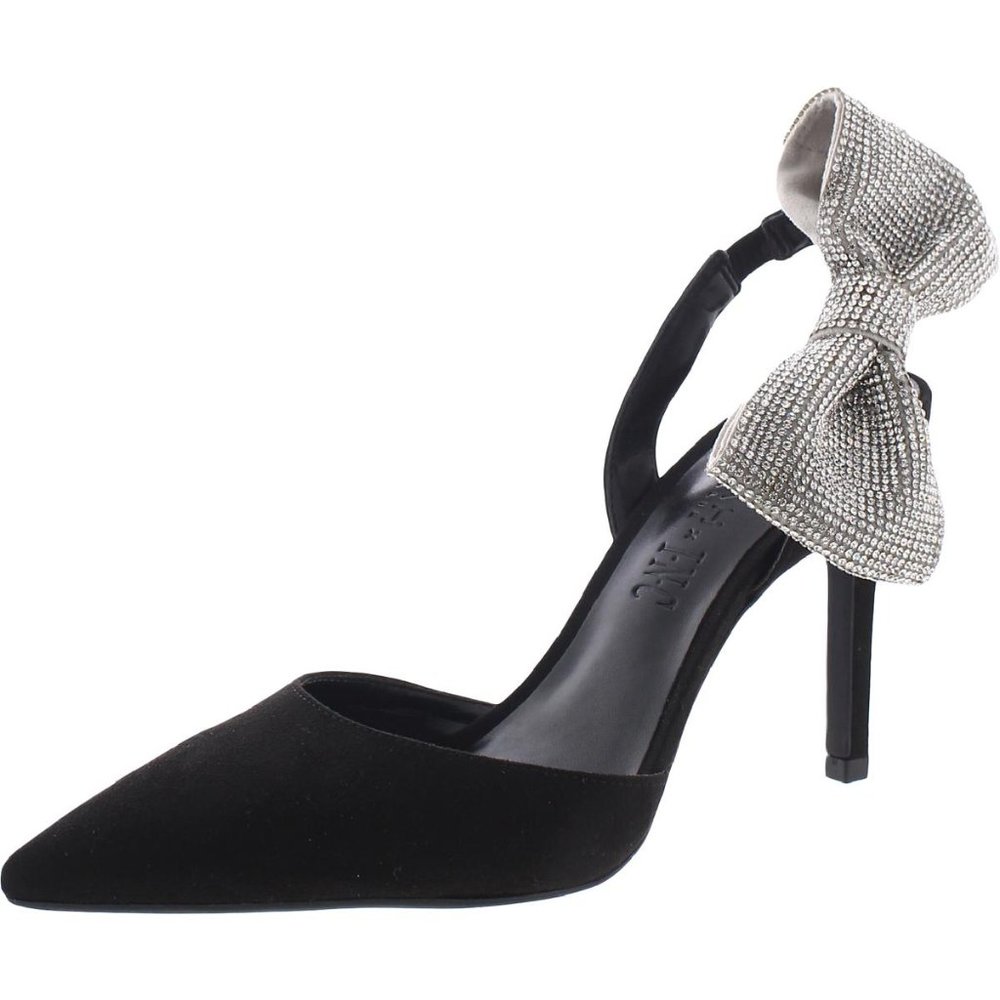 INC Womens pointy toe suede cystal bow heel/INC formal heels